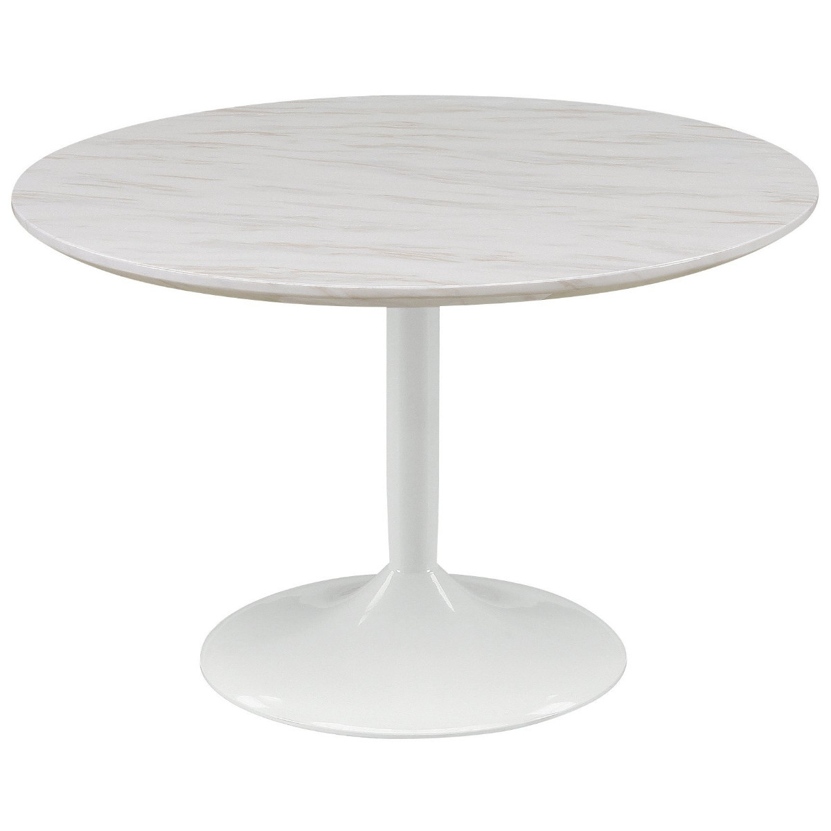 110大理石テーブル ダイニング 丸テーブル 大理石 ホワイト 送料無料 