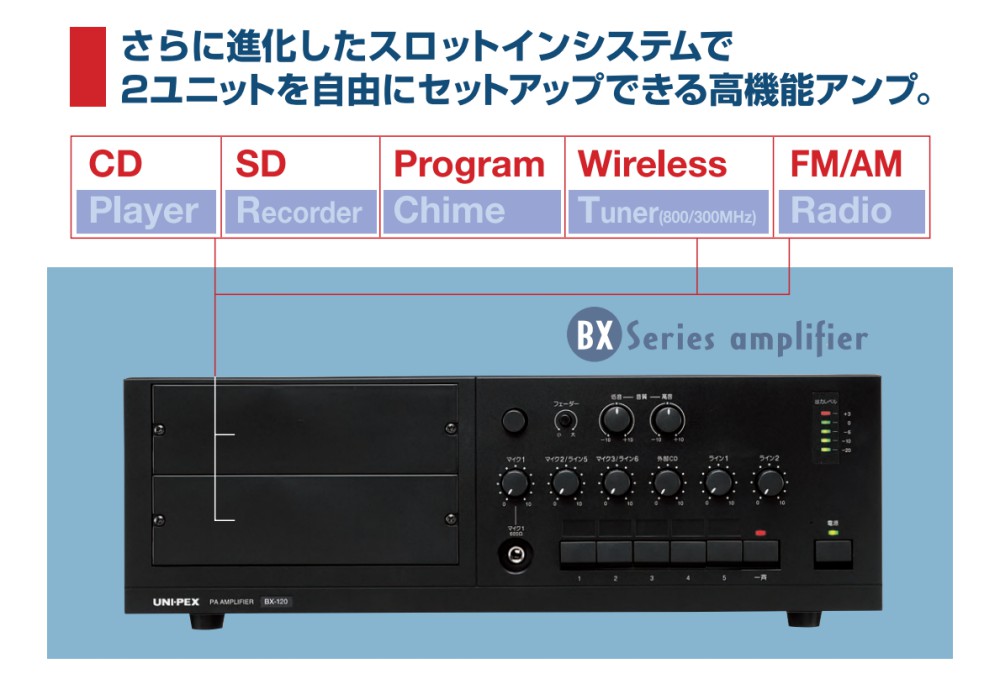 ユニペックス 30W 卓上アンプ BX-30 : bx-30 : メガホン・拡声器の