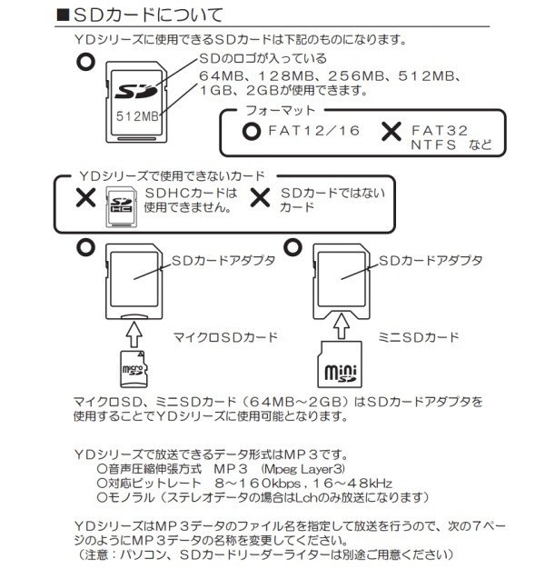 拡声器 ノボル電機 10W MP3プレーヤー付き車載アンプ YD-311B : yd-311