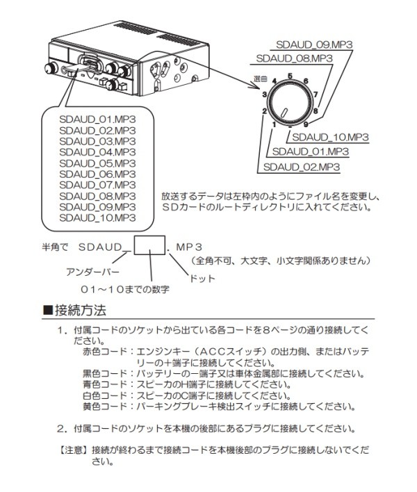 拡声器 ノボル電機 10W MP3プレーヤー付き車載アンプ YD-314B 24V用