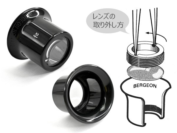 BERGEON ベルジョン 4422 キズミルーペ 選べる4種類 焦点 1度半（6.7倍） 2度（5倍） 2度半（4倍） 3度（3.3倍）  BERGEON-4422 :BERGEON-4422:セイコー時計専門店 スリーエス - 通販 - Yahoo!ショッピング