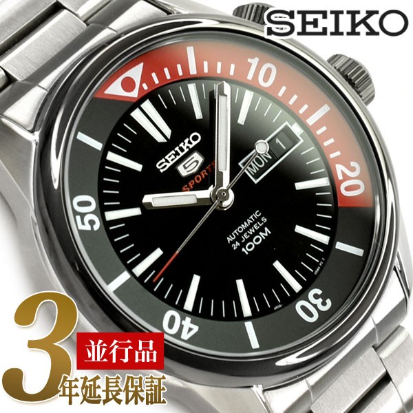 逆輸入 SEIKO5 SPORTS セイコー5 スポーツ メンズ 自動巻き式腕時計 ブラック×レッドダイアル ステンレスベルト SRPB29K1  :SRPB29K1:セイコー時計専門店 スリーエス - 通販 - Yahoo!ショッピング