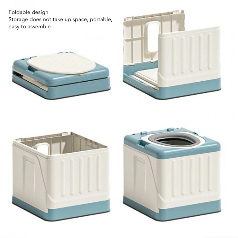 ポータブルトイレ 介護用 災害 折りたたみ バケツ 耐荷重150kg 蓋付き