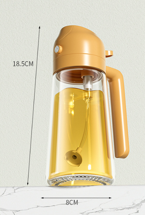 オイルスプレー 料理用 2in1 オイルポット 470ml 噴霧器ボトル 調味料