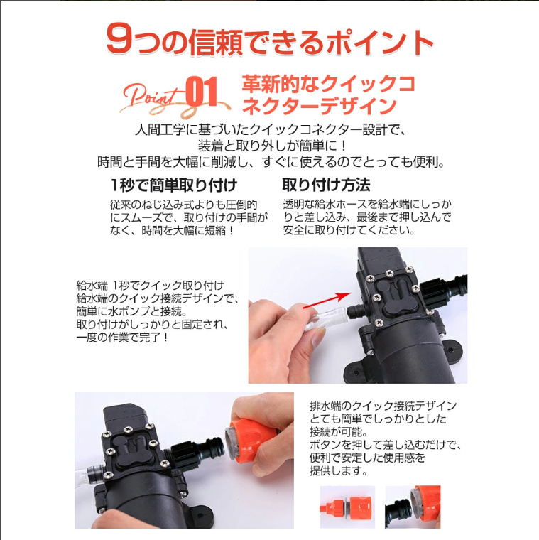 高圧洗浄機 車用 12V 洗車フォームガン 車機洗浄機 高圧 洗車ポンプ 車