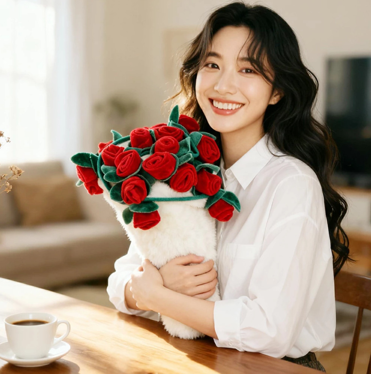 花束ブランケット フランネル素材 かわいい ローズ毛布 ギフト