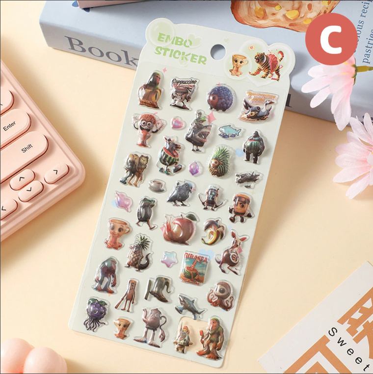 シール イタリアンブレイン ロット ぷくぷく可愛い ぷく 立体 泡