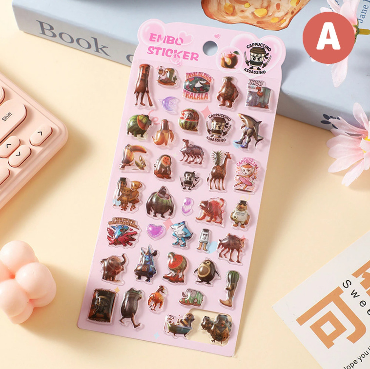 シール イタリアンブレイン ロット ぷくぷく可愛い ぷく 立体 泡