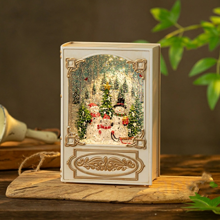 クリスマス オルゴール 図書型 高級 音楽ボックス ブック メロディー