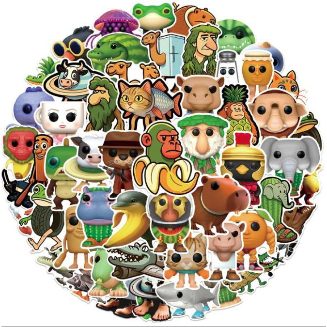 人物 装飾 ステッカー まとめ売り トゥントゥントゥンサフール ステッカー 55枚セット 防水シール アニメ