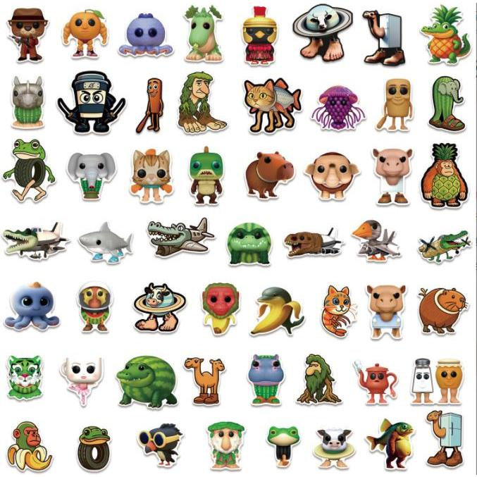 トゥントゥントゥンサフール ステッカー 55枚セット 防水シール アニメ