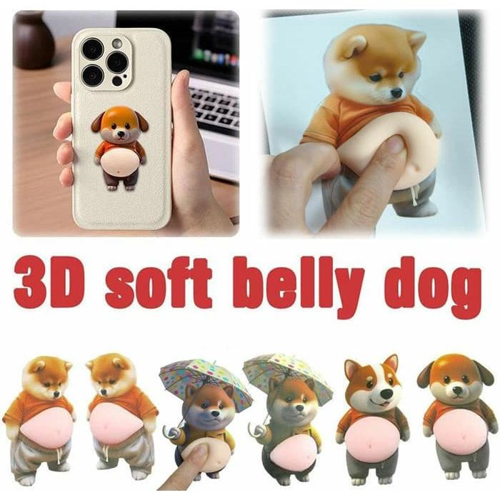 【200枚】 ぷにぷにシール スクイーズ ぷにぷにお腹 柴犬 3D ステッカー ゲリラ特別価格!】おなか ぷにぷに シール 柴犬 3D 立体 ステッカー 5