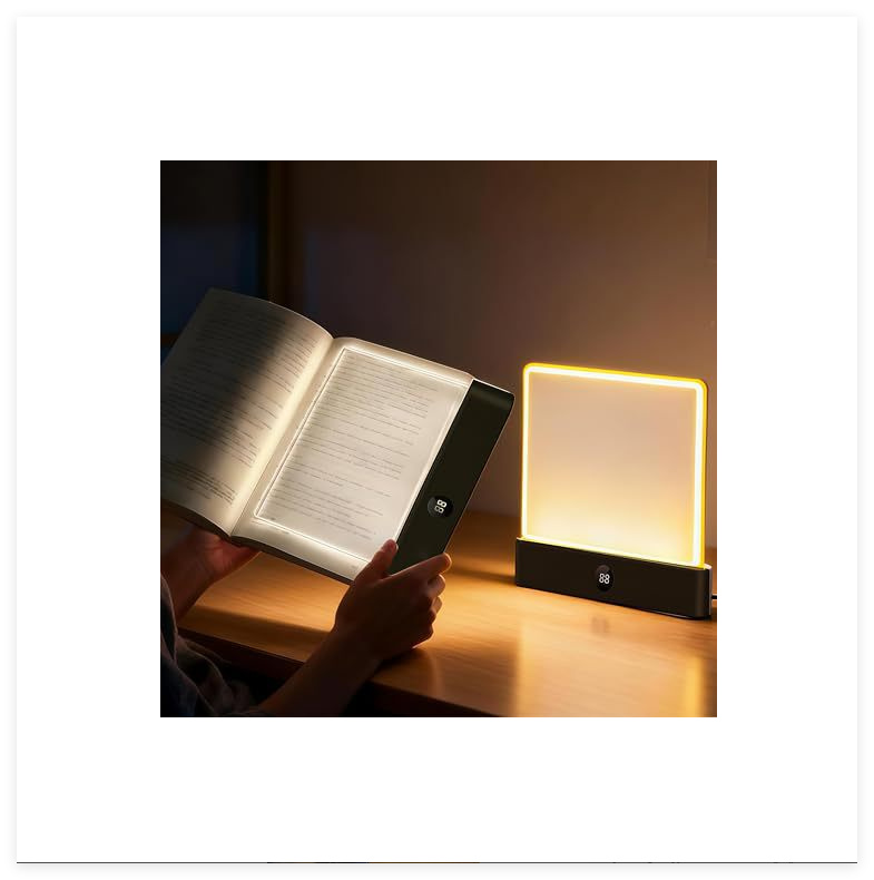 読書灯 LED 充電式 フラット 3色調光 無段階調光 タイマー付き 目に
