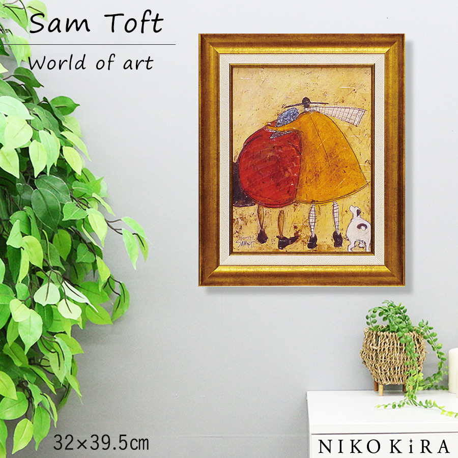 サムトフト 絵画 犬 いぬ Sam Toft アートパネル 絵 アートフレーム