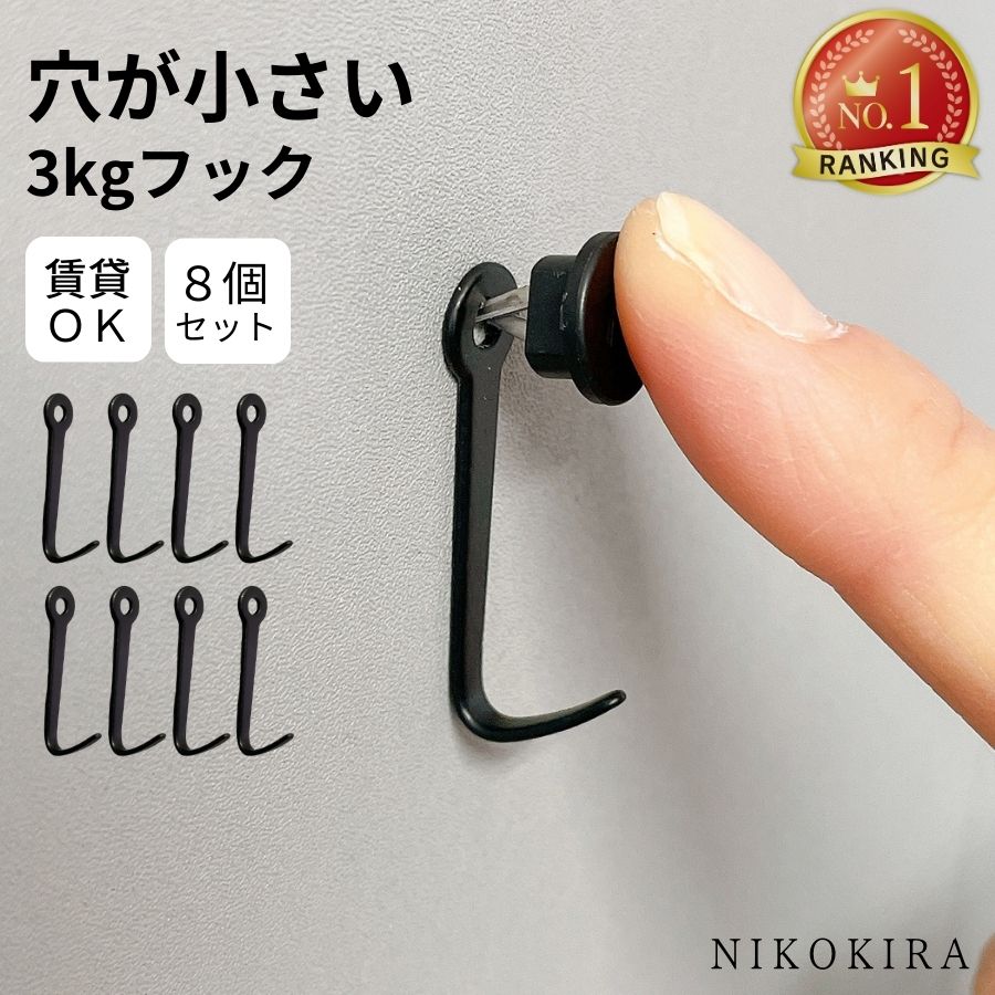 壁 フック 目立たない 画びょう 画鋲 3kg 穴 が 小さい 賃貸 金具 吊り