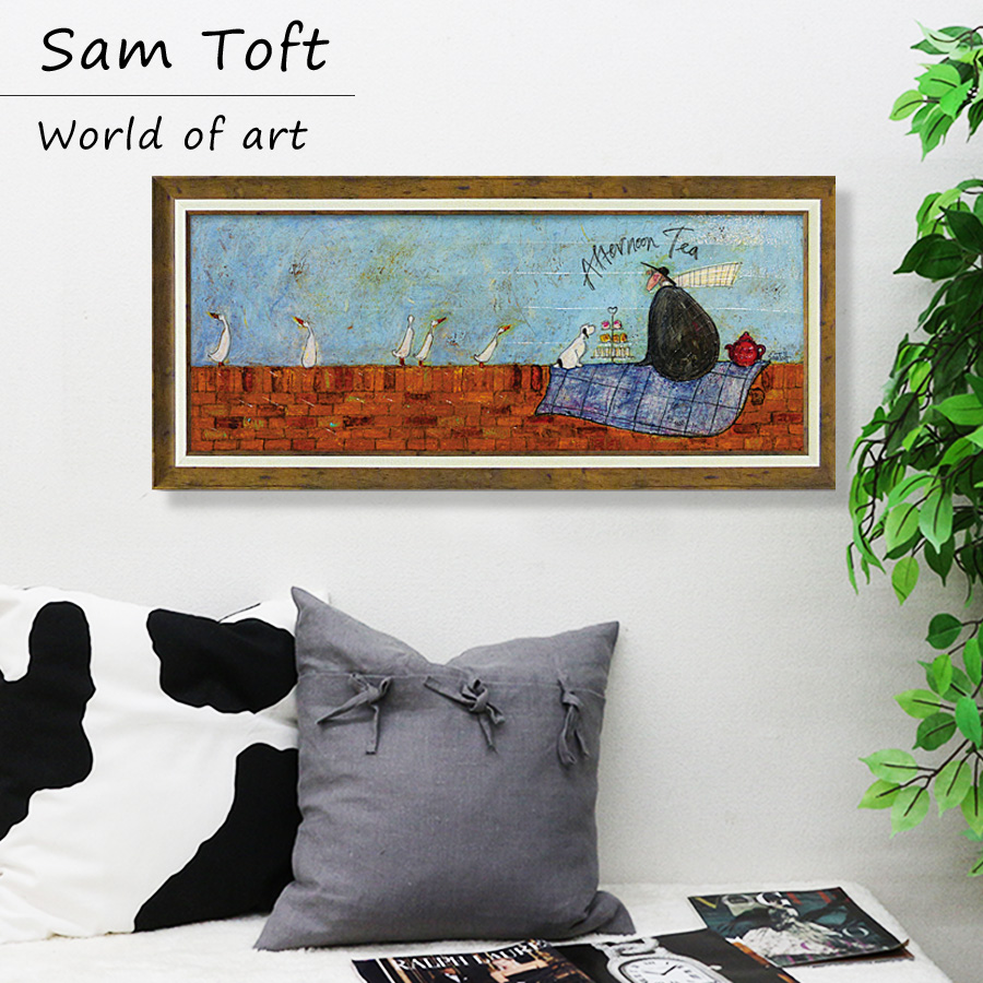 サムトフト 絵画 犬 いぬ Sam Toft アートパネル 絵 アートフレーム