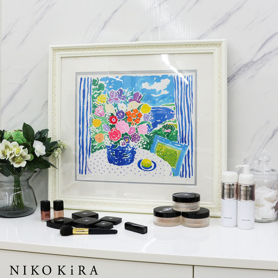 インテリア ジョン ボッチ アーンズブーケ 花 壁掛け 額入り 風景画 油絵 おしゃれ 絵画 名画 アート アートパネル 絵 モダン アートフレーム