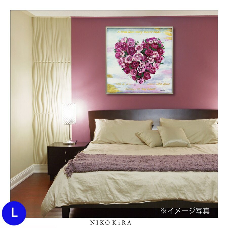手書き油絵 ハートフラワー レッド 額付き  絵画 インテリア Amazon.co.jp: 手書き油絵 ハートフラワー レッド 額付き 絵画