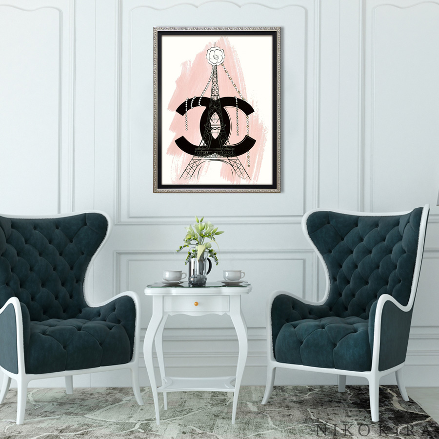 アート パネル シャネル Chanel 絵画 ポスター ブランド アートパネル オマージュ リビング M フレーム付き 爆安 北欧 キャンバス パリ インテリア