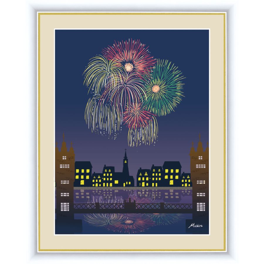 おしゃれ 名画 アート 絵画 絵 田口 みちる たぐち みちる モダン インテリア 花火 Lサイズ 52cm 42cm 玄関 癒し Sank Ord999l Cl002f6 鏡専門店 Niko Kira 通販 Yahoo ショッピング