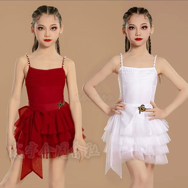 美品★ラテンドレス★キッズ140★社交ダンス★全身フリンジ★競技会★パーティー 026-1168.jpg