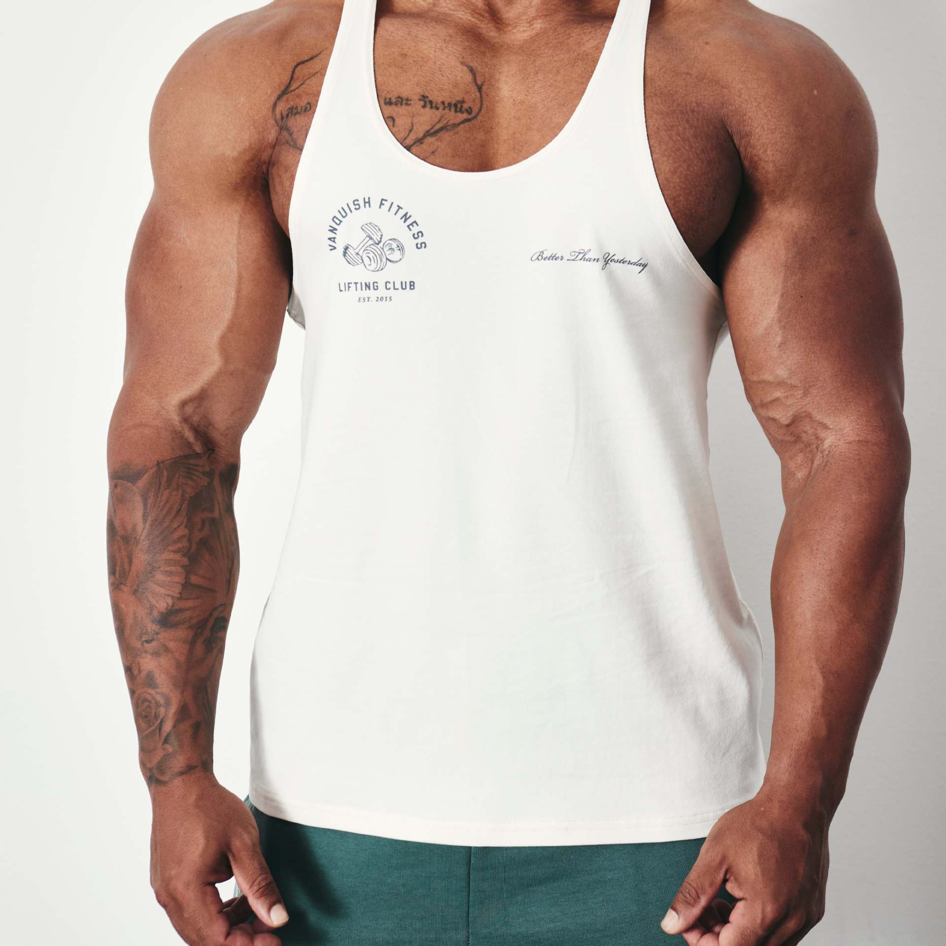 Uネック ノースリーブ サマーTシャツ タンクトップ スポーツ 筋