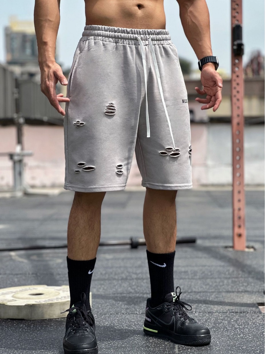 penetral トレーニングウェアセット（半袖短パン）XL グレー 大きいサイズ フィットネスパンツ トレーニングウェア ランニング