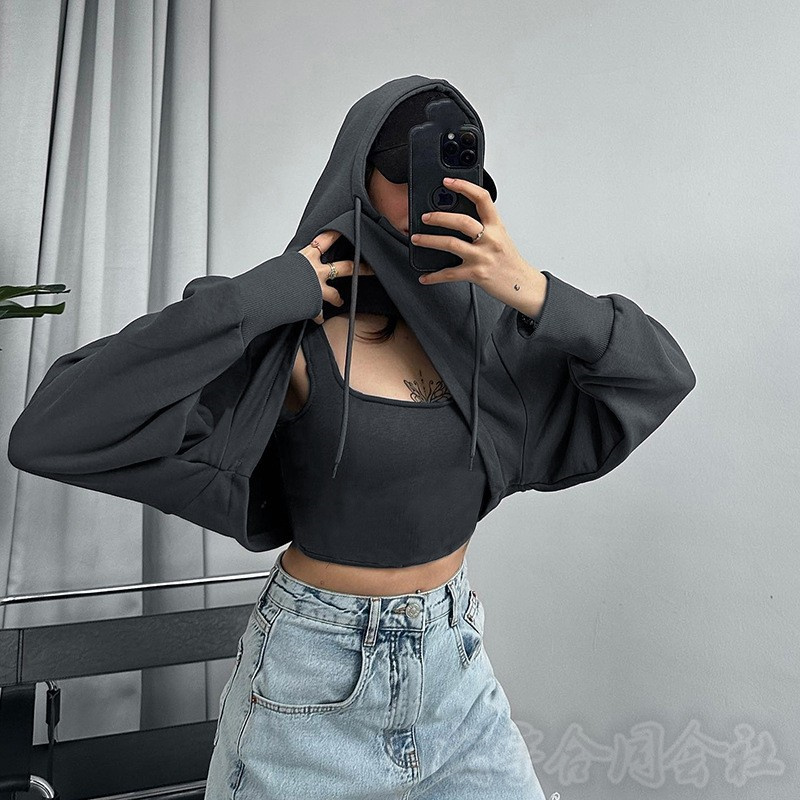 시크원 bohemianseoul blackupレースパーカー トップス パーカー 2点セット 長袖 レディース ダンストップス ヒップ