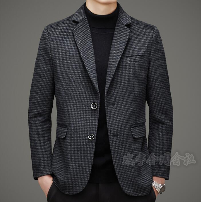 チェック柄 スーツ テーラードジャケット メンズ 冬 秋冬ジャケット