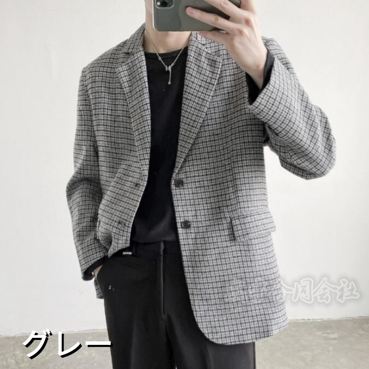 スーツセットアップ メンズ テーラード ジャケット メンズ チェック柄 Cloudstyle セレモニースーツ セットアップ 「Cloudstyle」ベスト付