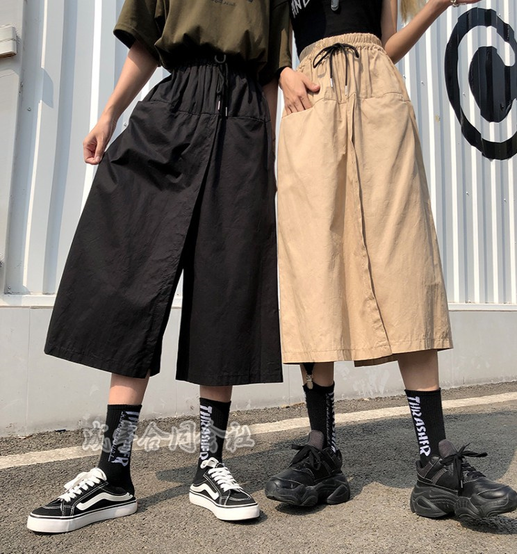 新品未使用ワイド変形ガウチョパンツ・キュロットスカート スカート風 ワイドパンツ ボトムス レディース キュロット