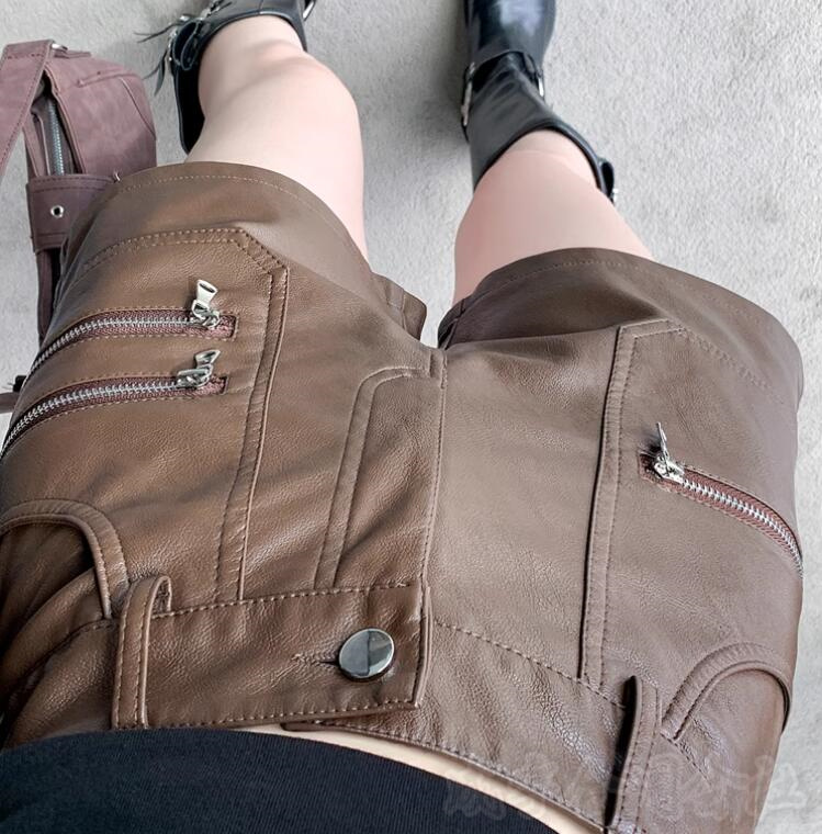 PUショートパンツ ボトムス パンツ ズボン おしゃれ PUレザー