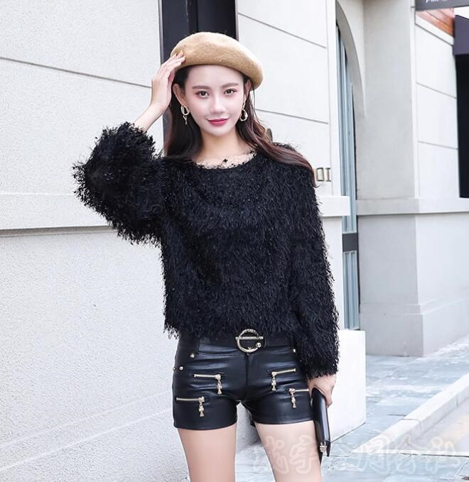 美品‼️フェイクレザー七分丈パンツ　この秋！活躍 km-123184f597_1.jpg
