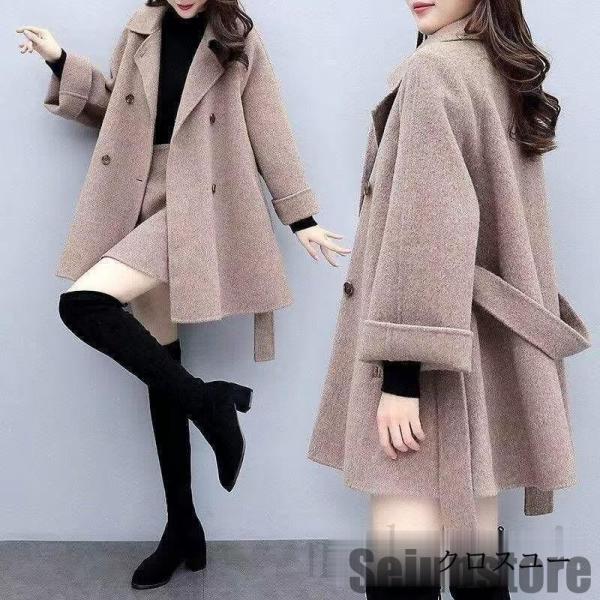 コート ロングコート レディース 秋 冬 チェスターコート ミモレ丈