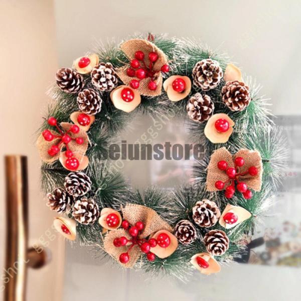 クリスマスリース 4色 直径25-50cm 秋冬 誕生日プレゼント ギフト 壁