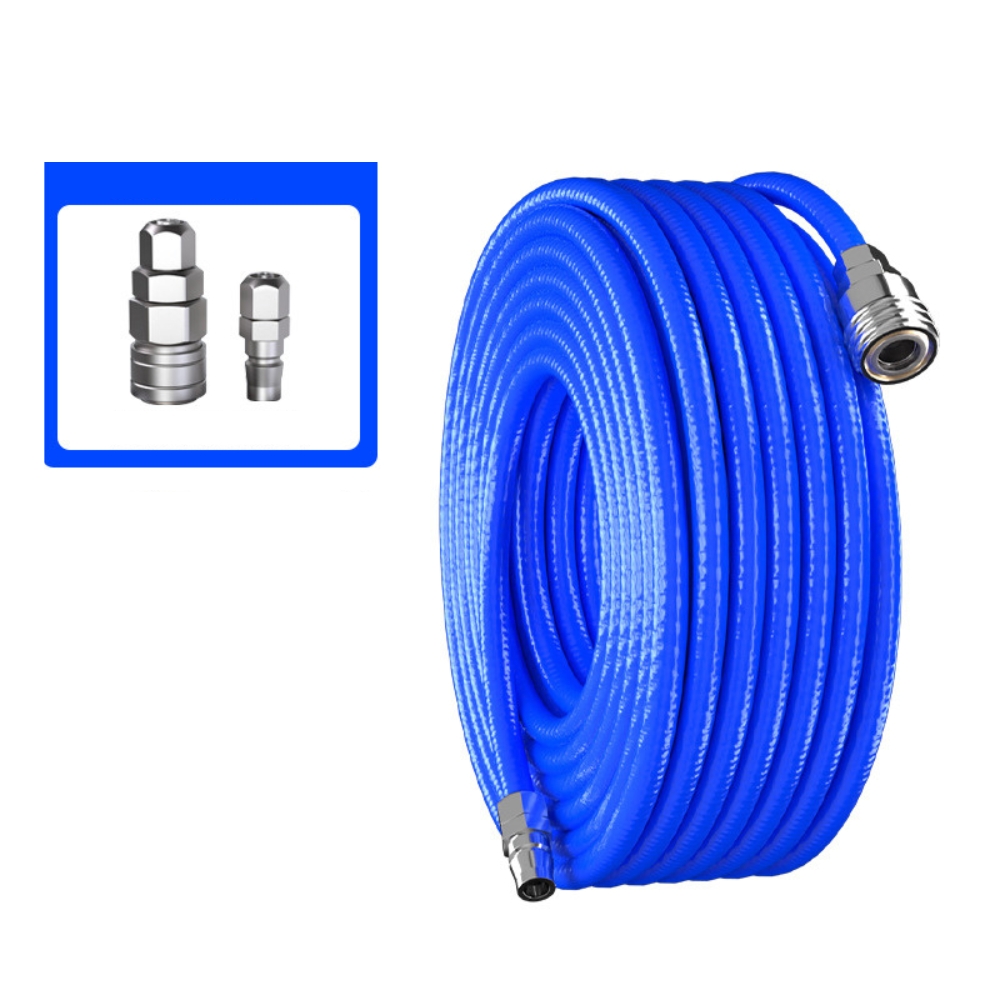 エアーホース 全長20m 高耐久 DIY ワンタッチ 接続 簡単 ポリウレタン