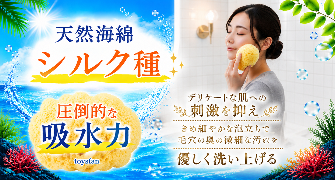 海綿 ドラッグストア スポンジ 天然 シルクサイズ9 特大 8〜9cm 大粒2