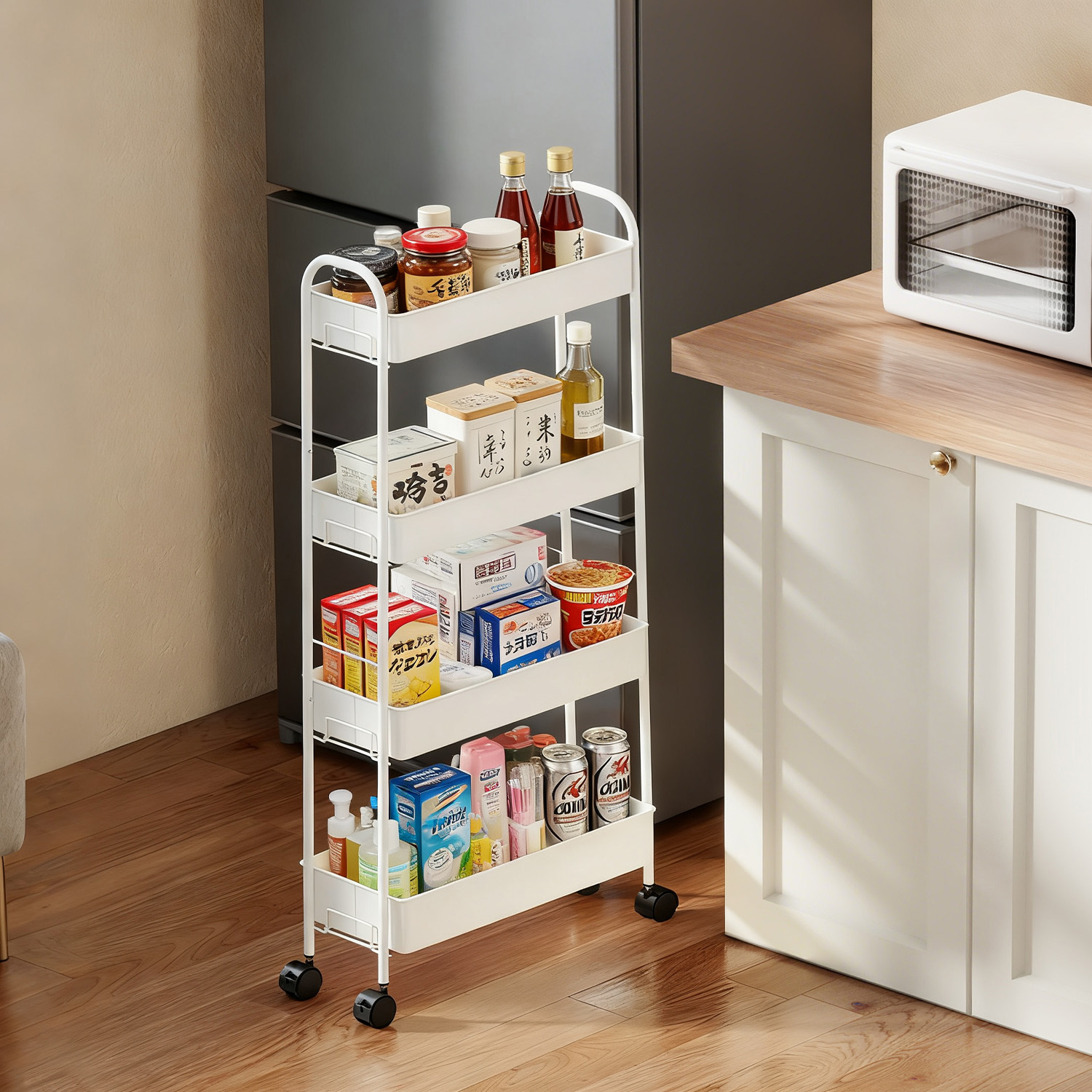 Sekey 隙間収納 キッチンワゴン スリム&レギュラー&パンチングボード