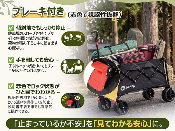 Sekey キャリーワゴン 【タイヤ2タイプ展開】悪路にはワイド、日常には