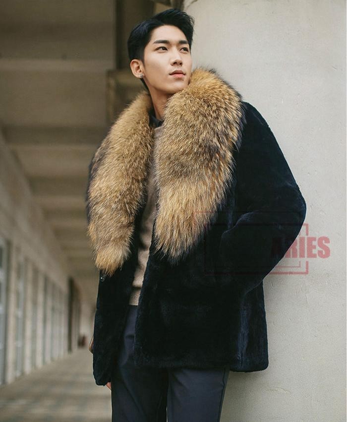 コート メンズ ファーコート 毛皮コート アウター Us フェイクファー