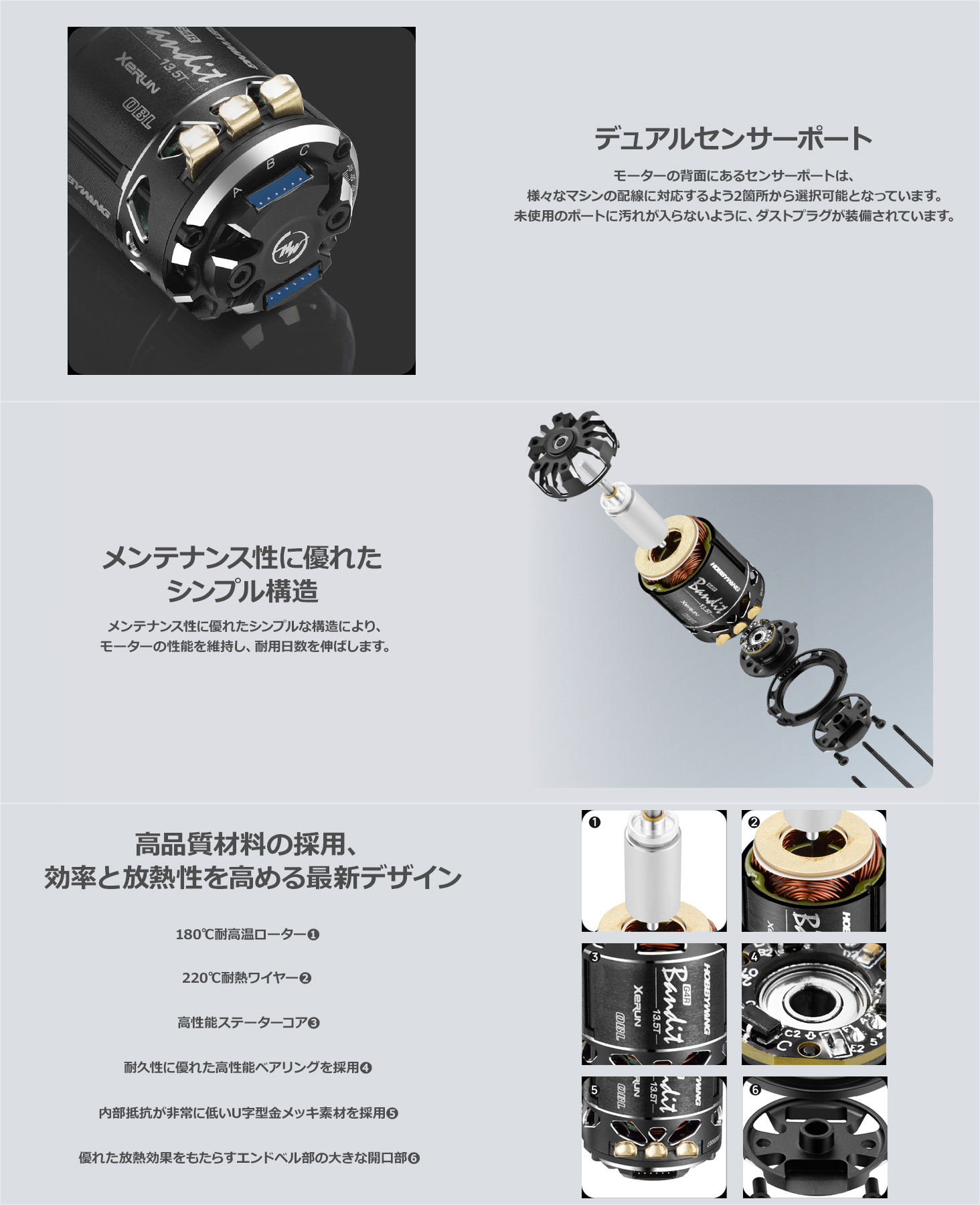 HOBBYWING HOBBYWING XERUN BANDIT 13.5T OBL G4R ブラシレスモーター