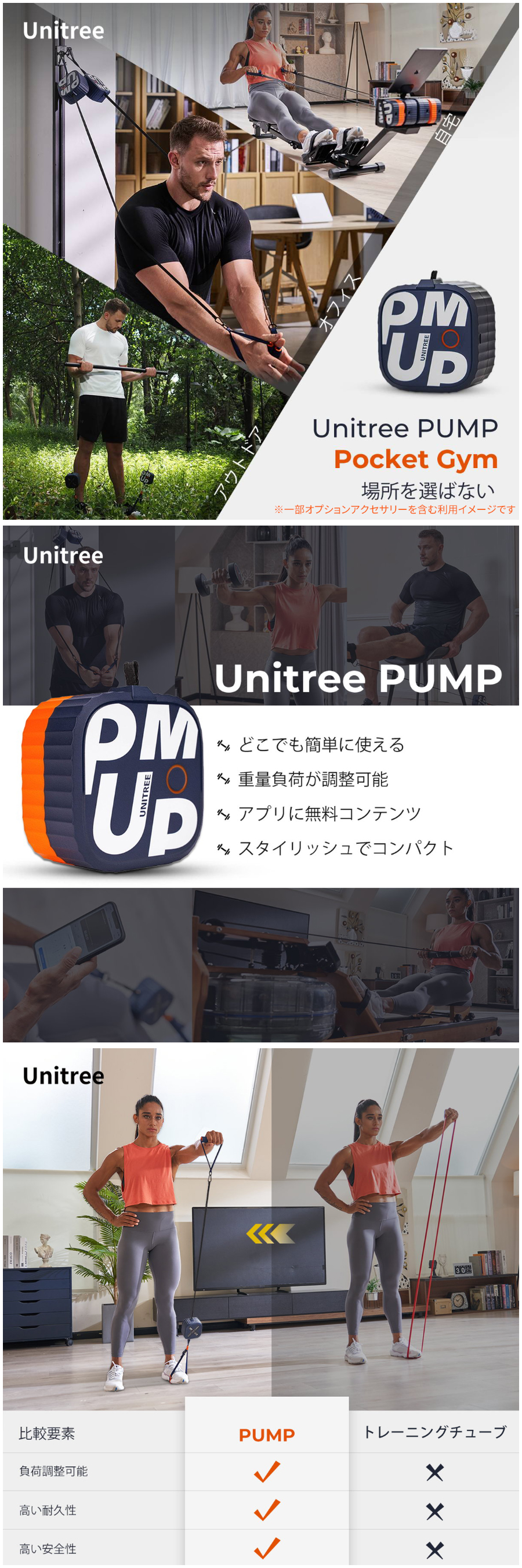 Unitree PUMP PRO (ユニツリー パンプ プロ)【最大負荷20kg】筋トレ