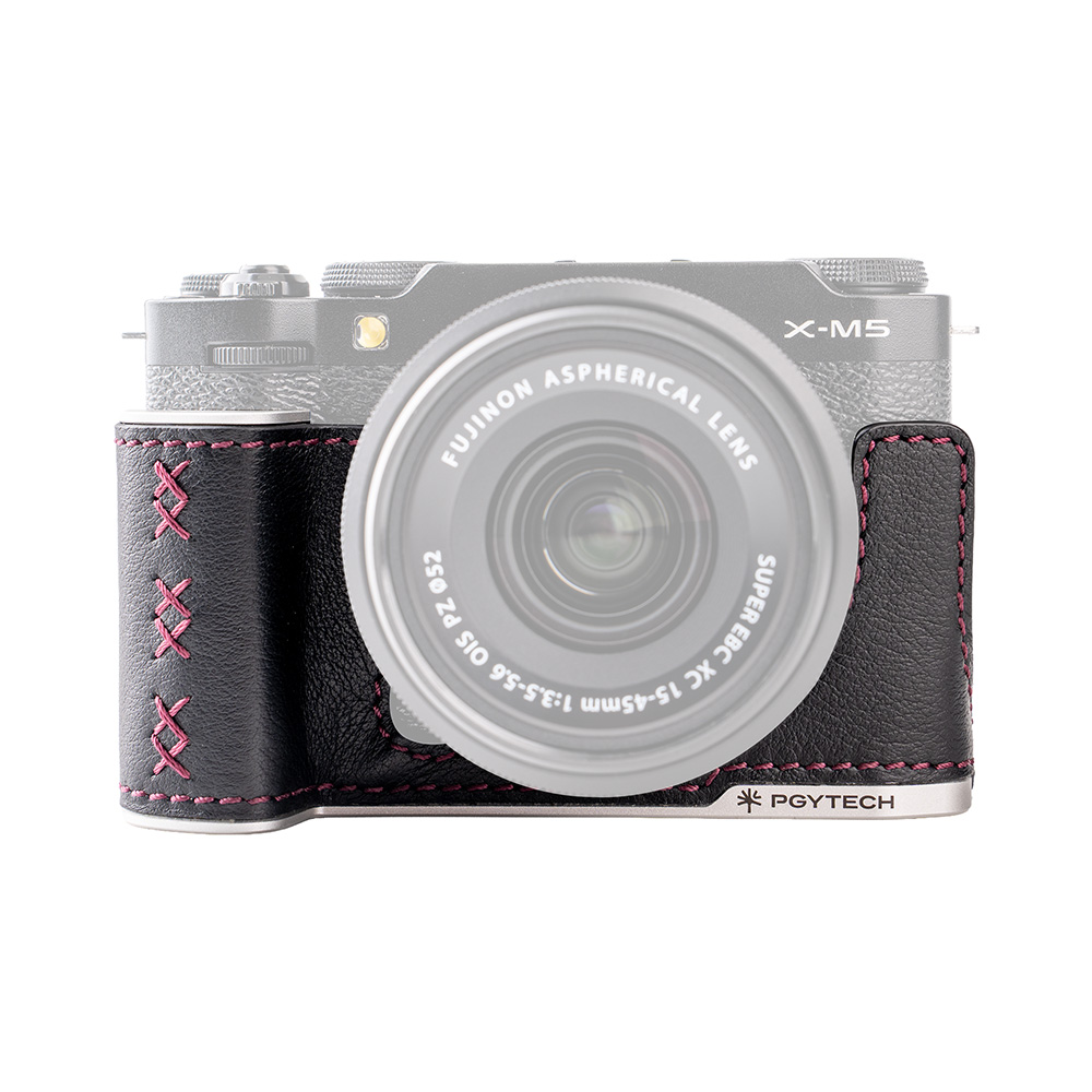 激レア「REEX」中判イコンタタイプカメラ美光堂森製作所レザーケース付 レザー カメラケース (FUJIFILM X-T5用 / ミッドナイトブラック