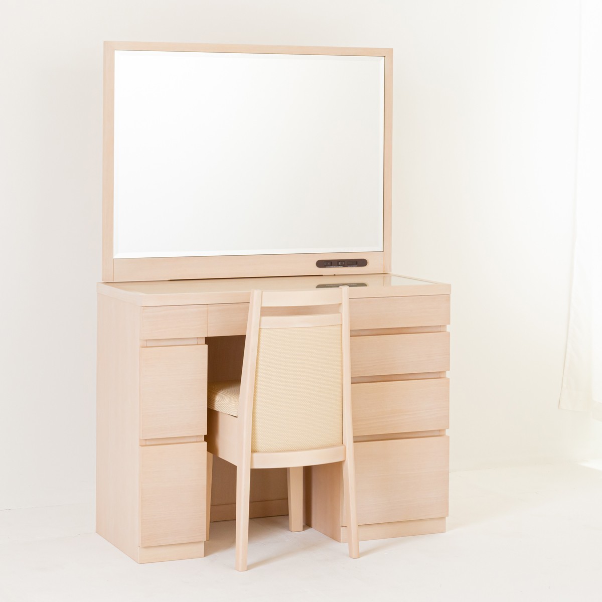 豪華 レント ミルキーホワイト色 一面鏡95cmワイドミラーデスクホテルドレッサー椅子付き 安い Zoetalentsolutions Com