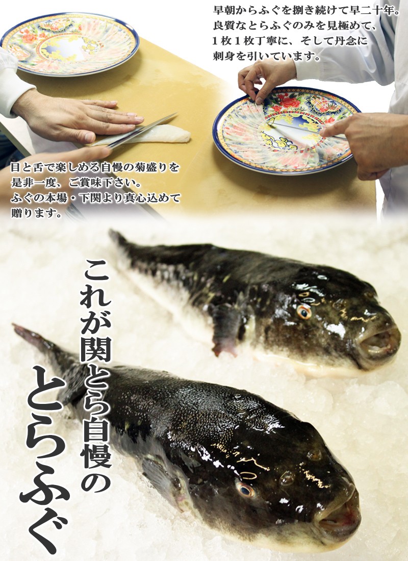 お歳暮 ギフト ふぐ フグ お取り寄せグルメ とらふぐ刺身30cmプラ皿×2枚セット 送料無料 お取り寄せ 山口 海鮮 御祝 グルメ  :FS-200BI:ふぐの本場下関 関とら - 通販 - Yahoo!ショッピング