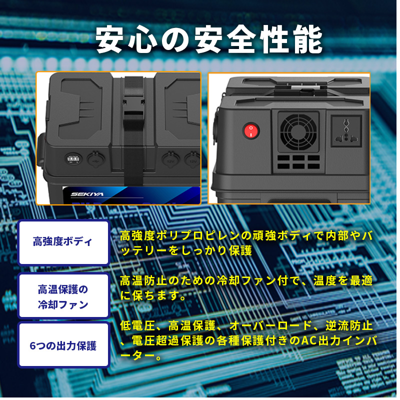 限定特価 最強コスパ ポータブル電源 1200wh SEKIYA 節電・停電対策 大