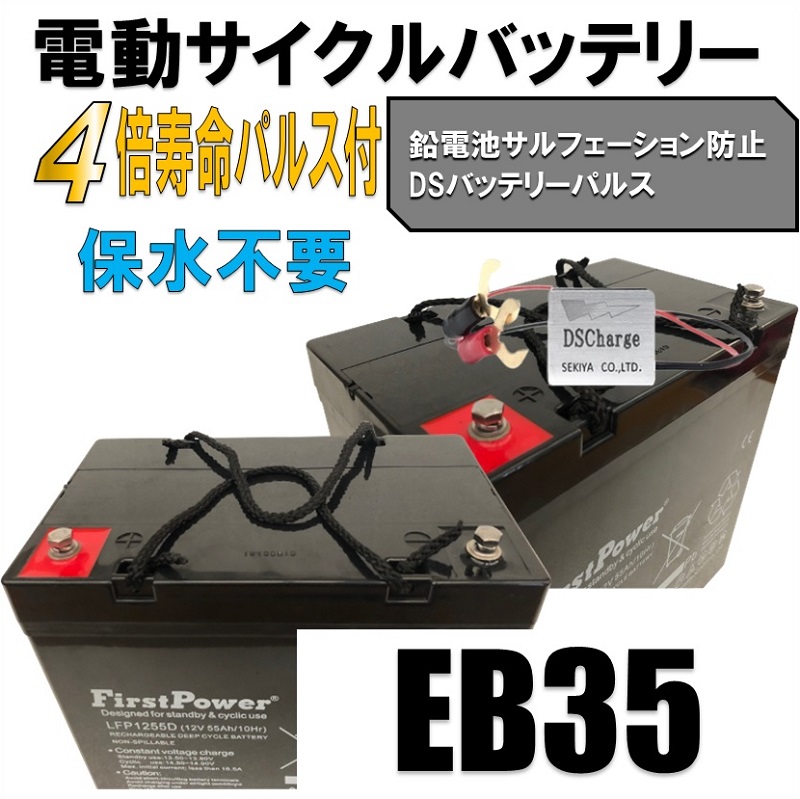 劣化防止パルス付 EB35（５５AH大容量） EB 密閉型 55Ah 12V LFP1255D : lfp1255d-eb : SEKIYA  2020プラグイン - 通販 - Yahoo!ショッピング