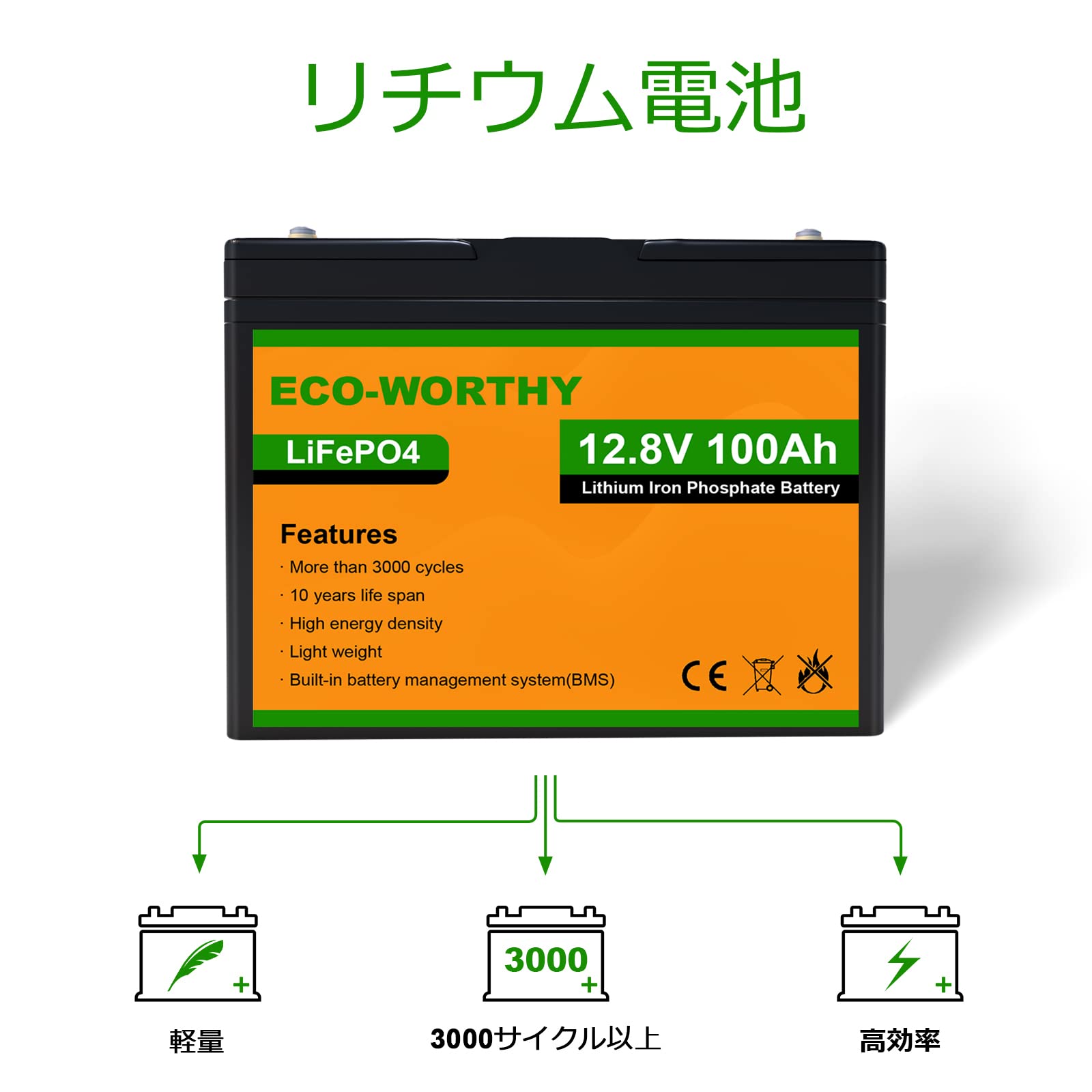 800W ソーラーパネルキット 100Ahリチウム蓄電池 1100wインバーター 付属 家庭用蓄電池 自家発電  ECO-WORTHY｜sekiya2020｜04