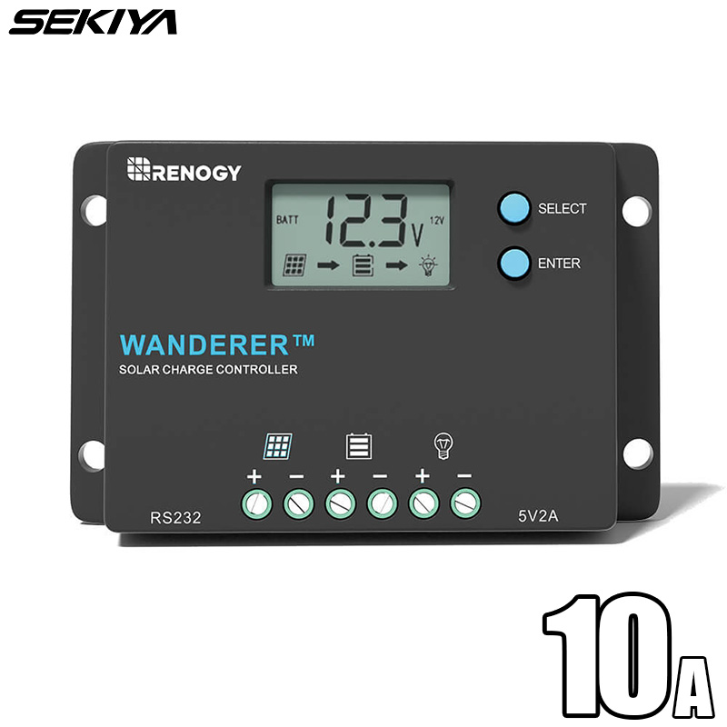 PWM ソーラー チャージコントローラー 10A 12V/24V兼用 WANDERER