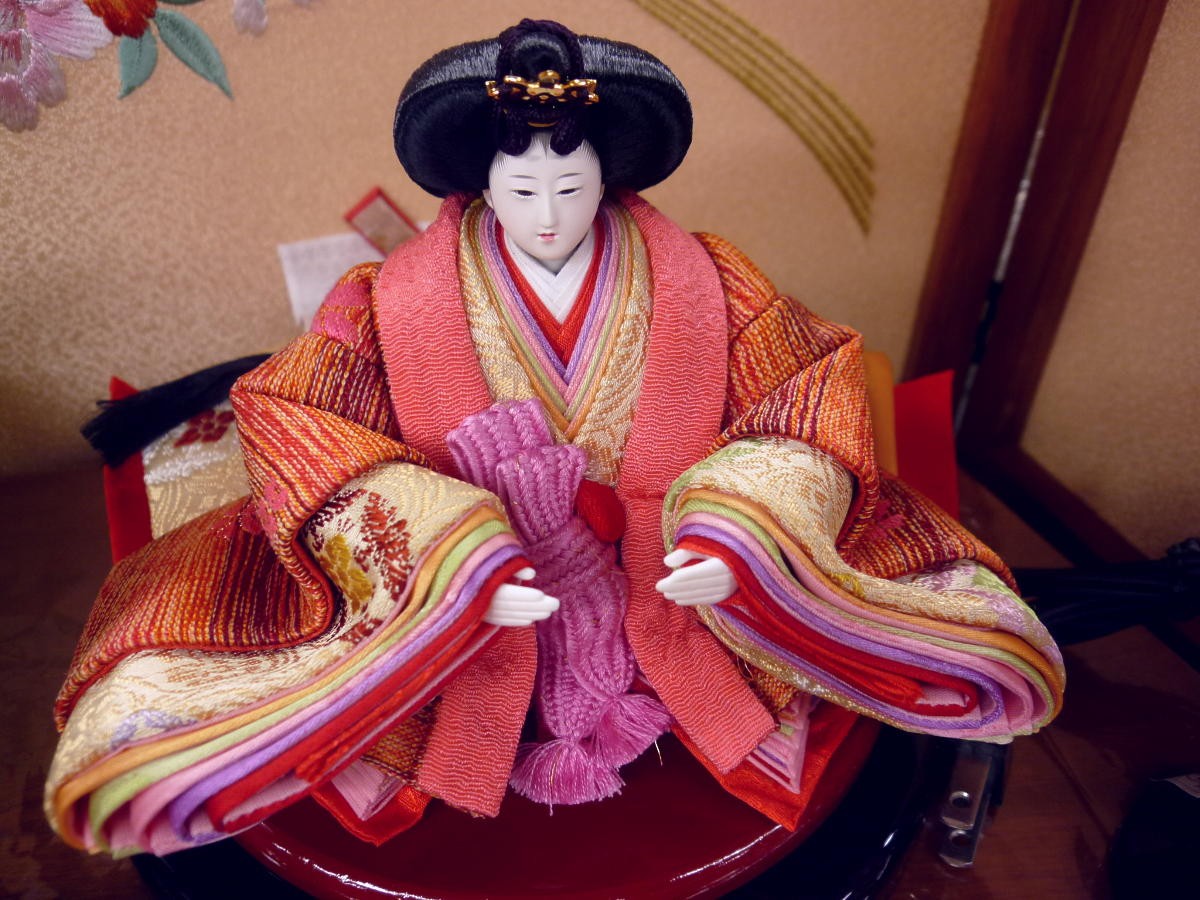 ひな人形☆二段五人飾り H2−19x2☆横幅58*奥行35*高さ